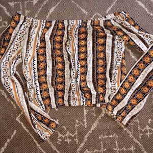 Off the shoulder crop top